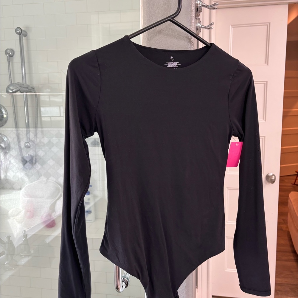 Pumiey Classic Black Long Sleeve Bodysuit